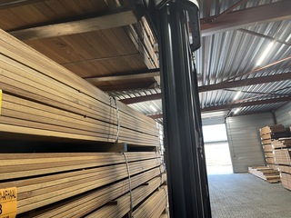 Ca. 228x Guyana Teak Latten Geschaafd, 27x40mm, lengte 275cm